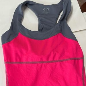 Athletic tank top pink and gray
